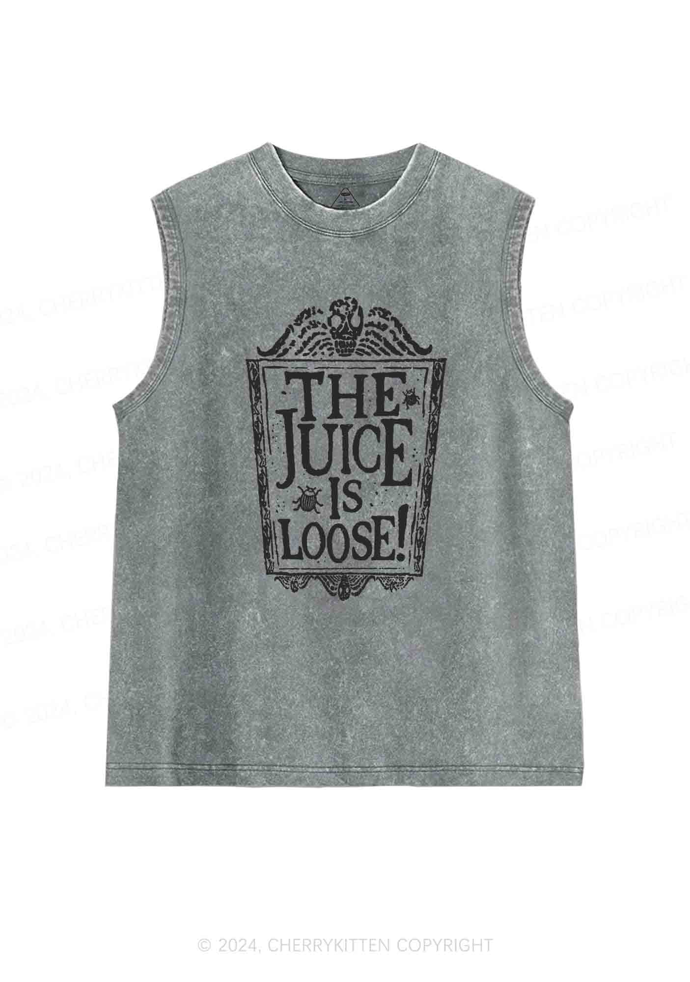 Halloween The Juice Is Loose Y2K Washed Tank Cherrykitten