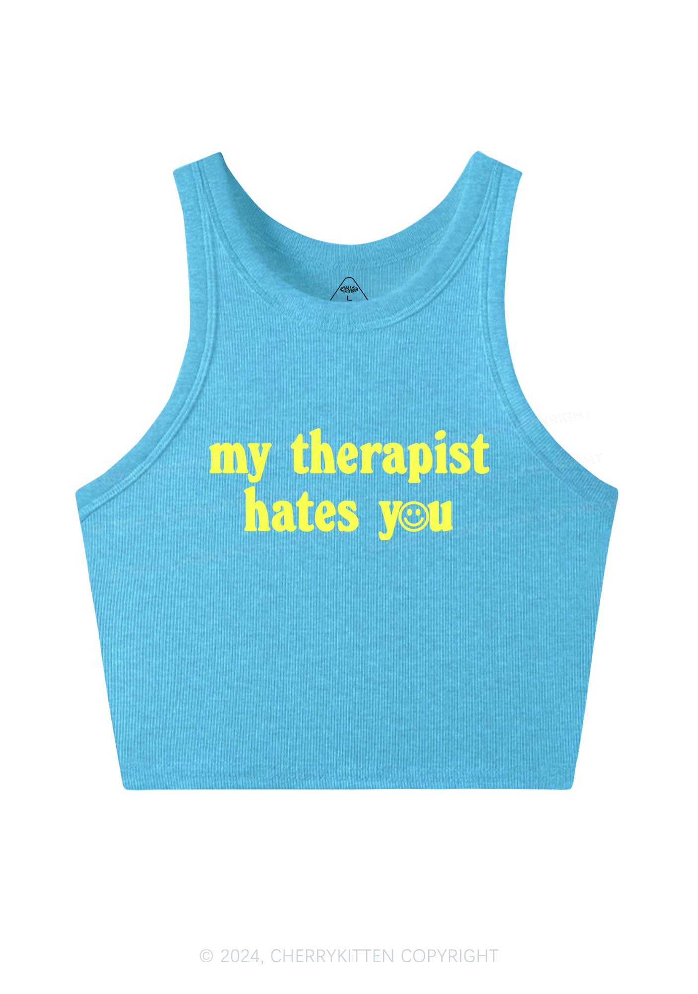 My Therapist Hates You Halo Y2K Crop Tank Top Cherrykitten