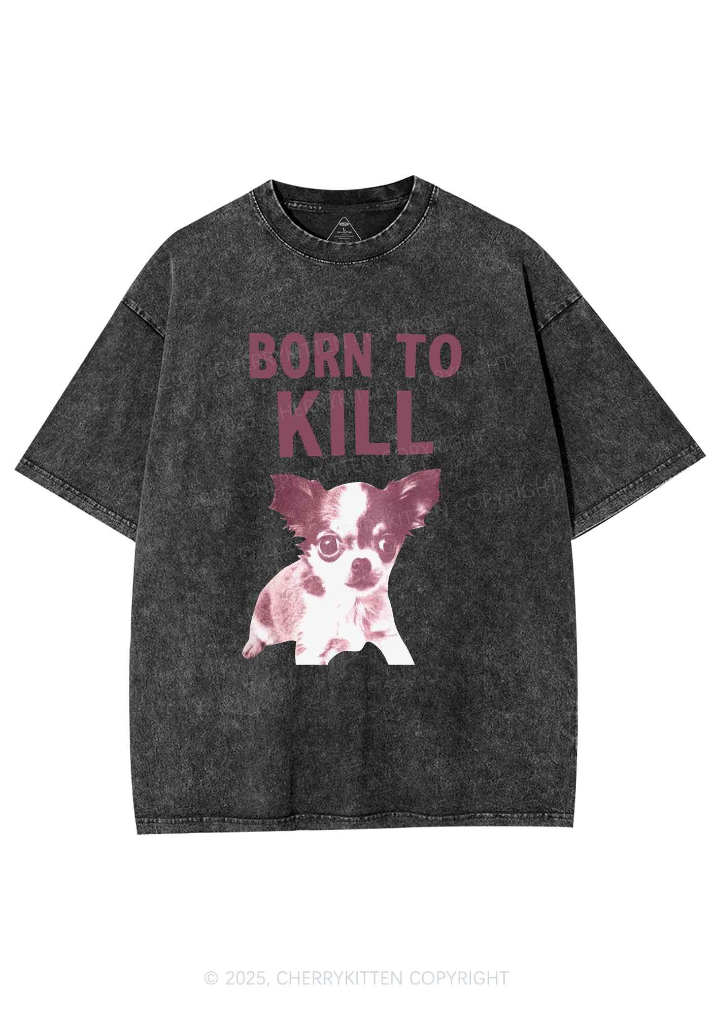 Born To Kill Y2K Washed Tee Cherrykitten