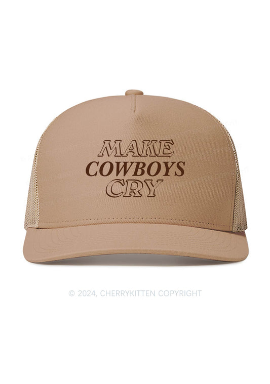 Make Cowboys Cry Y2K Trucker Mesh Hat Cherrykitten