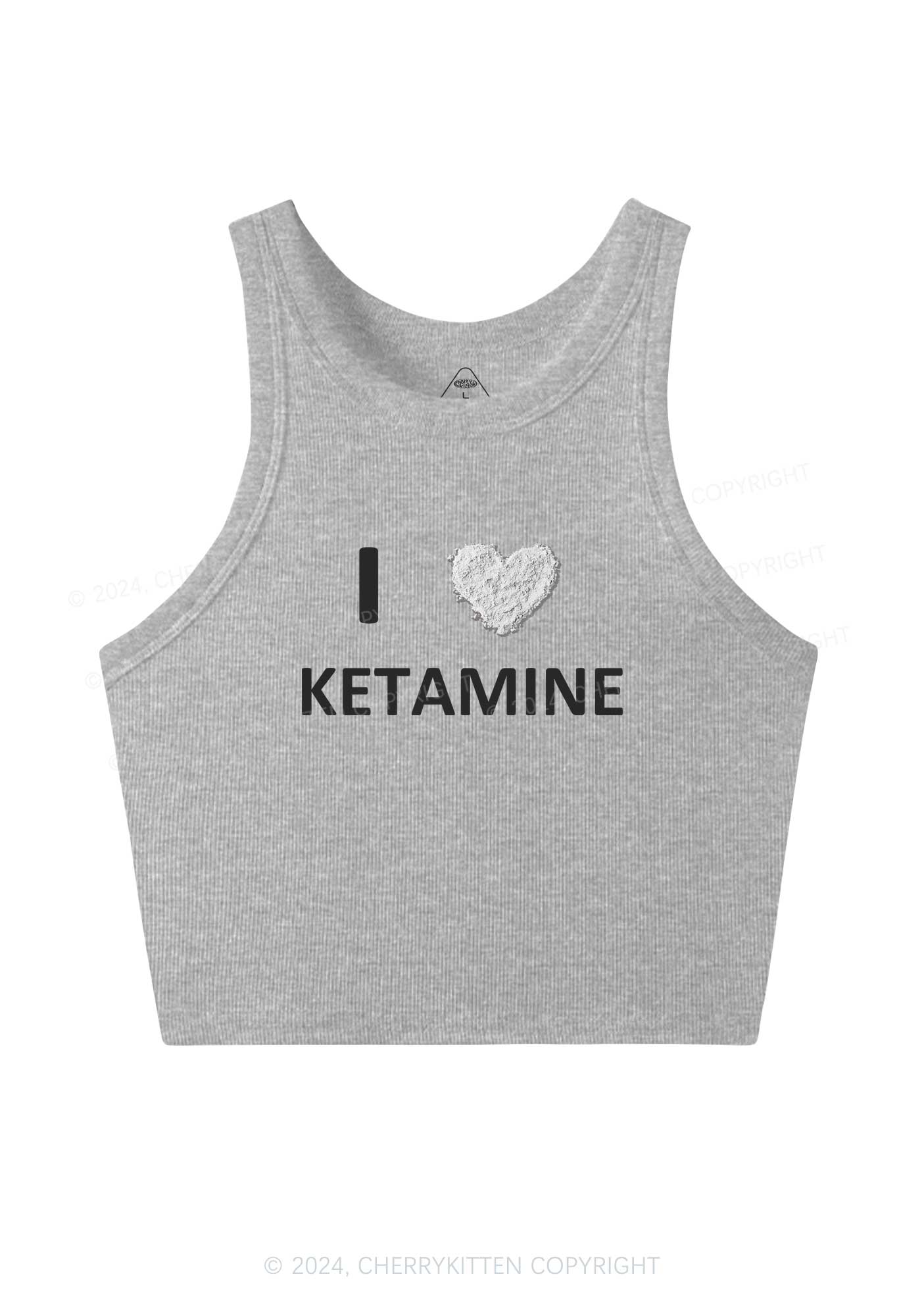 I Love K Y2K Crop Tank Top Cherrykitten