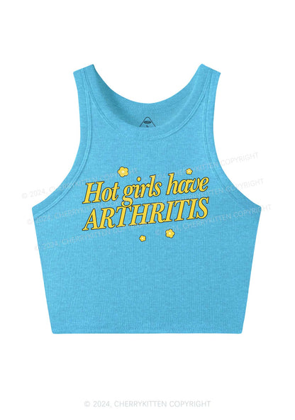 Hot Girls Have Arthritis Y2K Crop Tank Top Cherrykitten