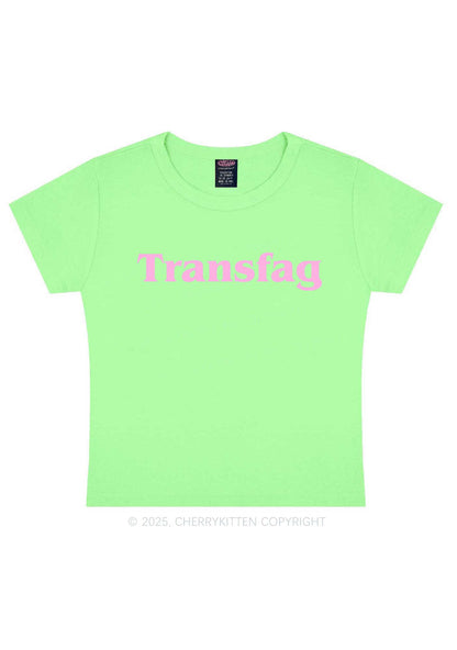 Transfag Y2K Baby Tee Cherrykitten