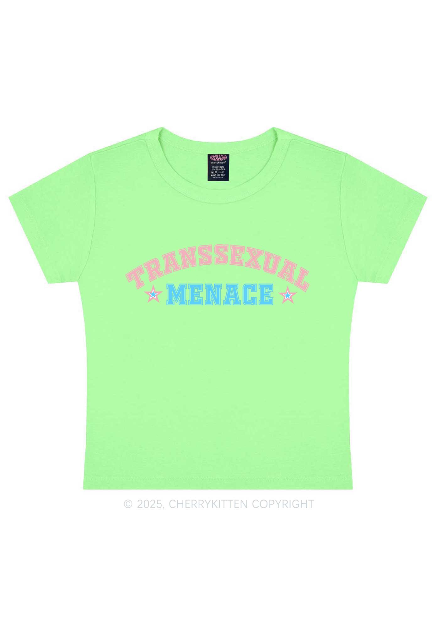 Transsexual Menace Y2K Baby Tee Cherrykitten