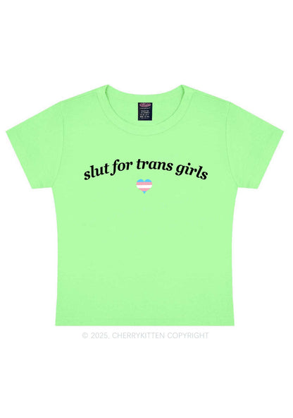 Slxt For Trans Girls Y2K Baby Tee Cherrykitten