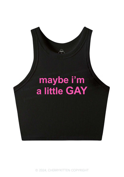 Maybe I'm A Gay Y2K Crop Tank Top Cherrykitten