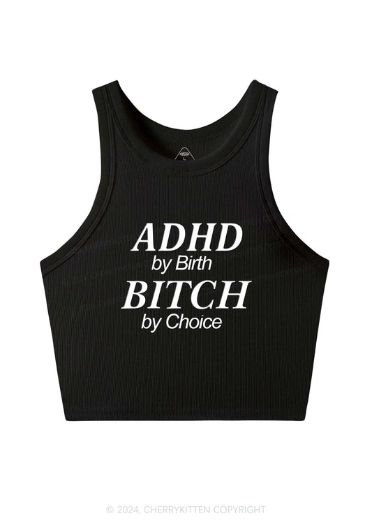 ADHD Bxxch Y2K Crop Tank Top Cherrykitten