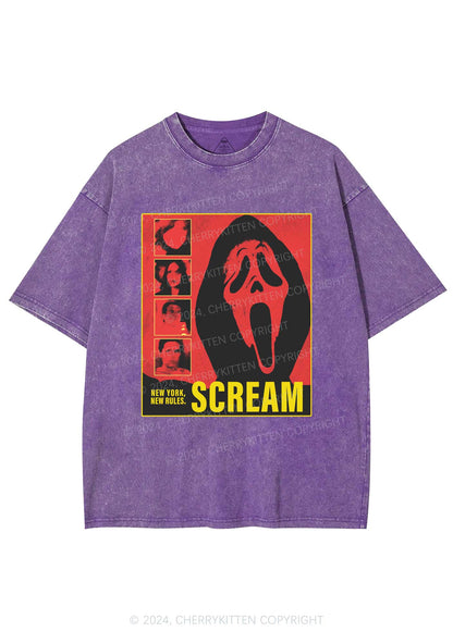 Scream New York Halloween Y2K Washed Tee Cherrykitten