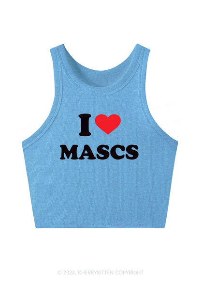 I Love Mascs Y2K Crop Tank Top Cherrykitten