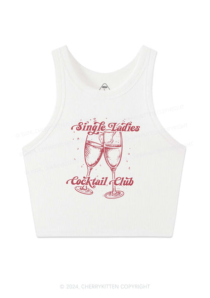 Single Ladies Y2K Valentine's Day Crop Tank Top Cherrykitten