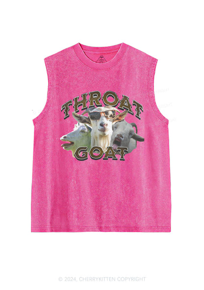 Three Throat Goats Y2K Washed Tank Cherrykitten