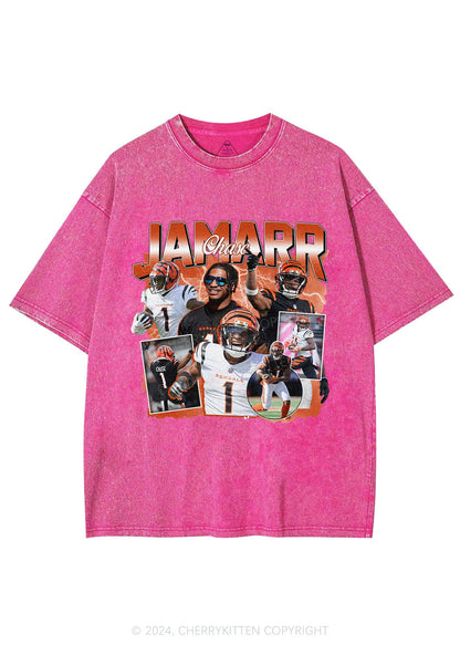 Orange Jamarr Y2K Super Bowl Washed Tee Cherrykitten