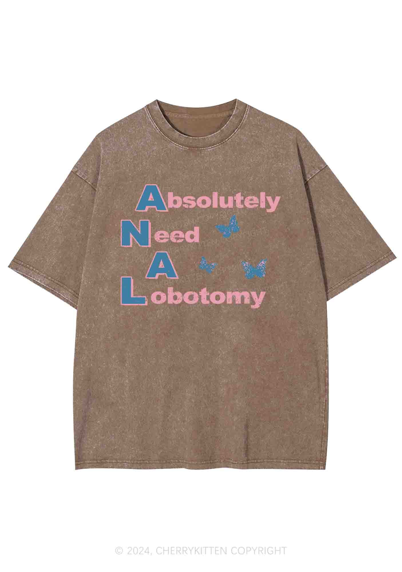 Absolutely Need A Lobotomy Y2K Washed Tee Cherrykitten