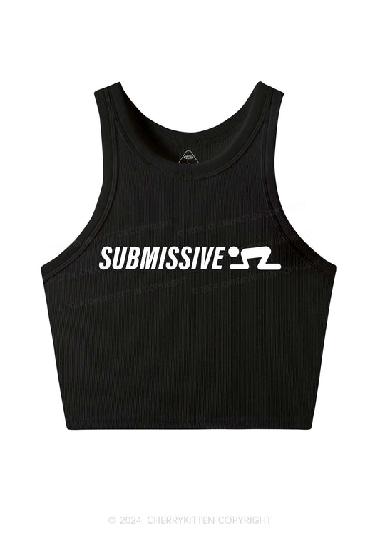 Submissive Man Y2K Crop Tank Top Cherrykitten