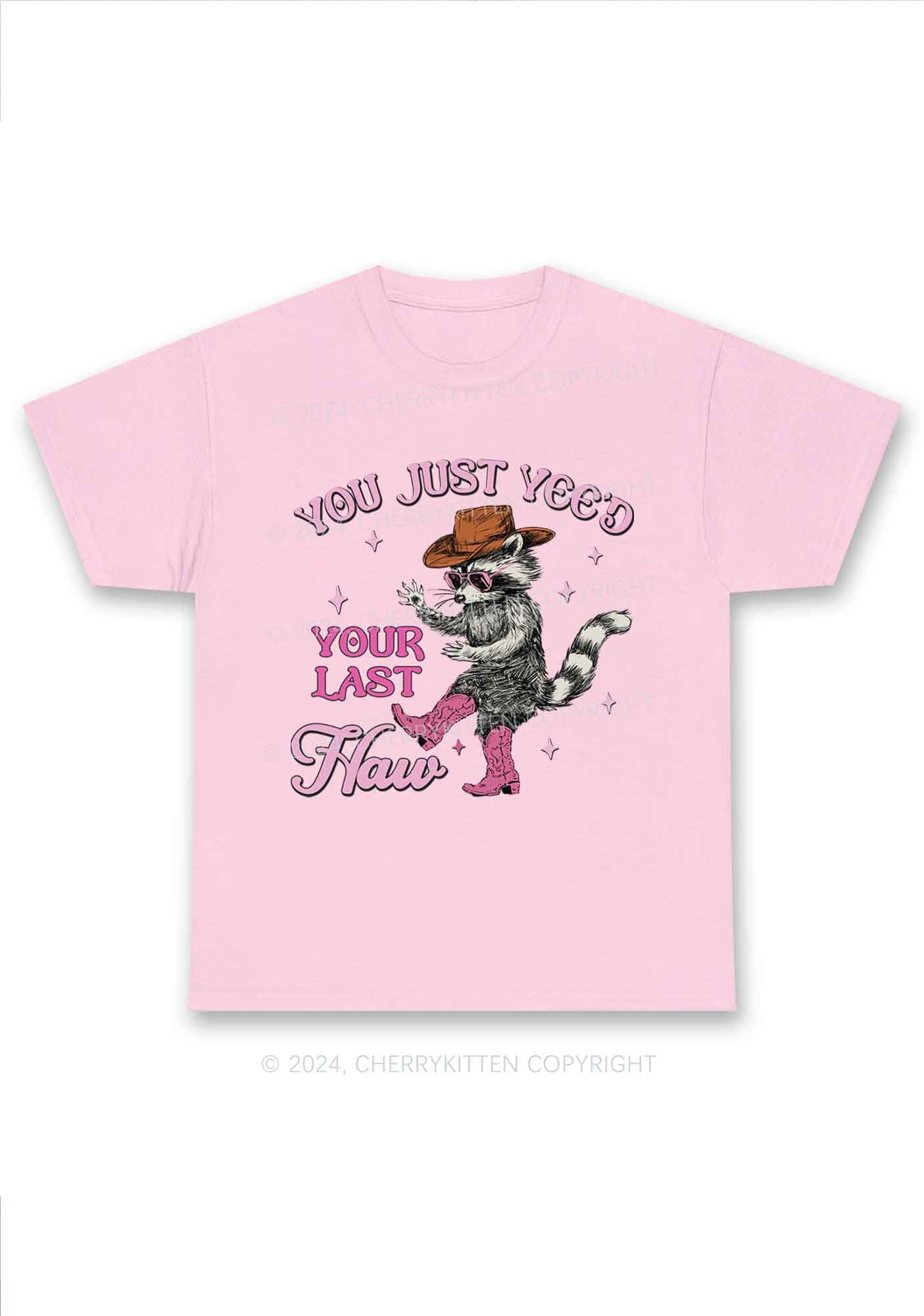 You Just Yeed Raccoon Y2K Chunky Shirt Cherrykitten