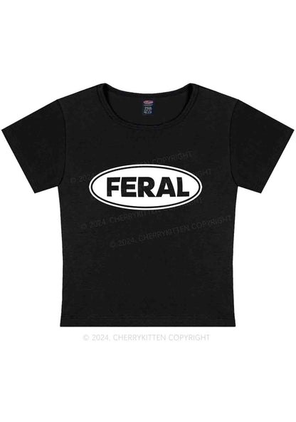 Feral Y2K Baby Tee Cherrykitten