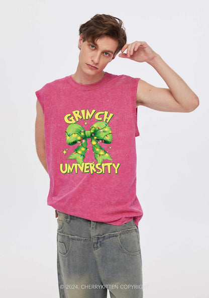 Christmas Green University Y2K Washed Tank Cherrykitten