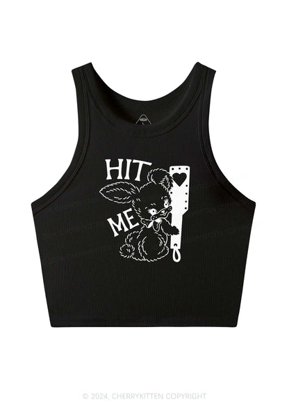 Hit Me Bunny Y2K Crop Tank Top Cherrykitten