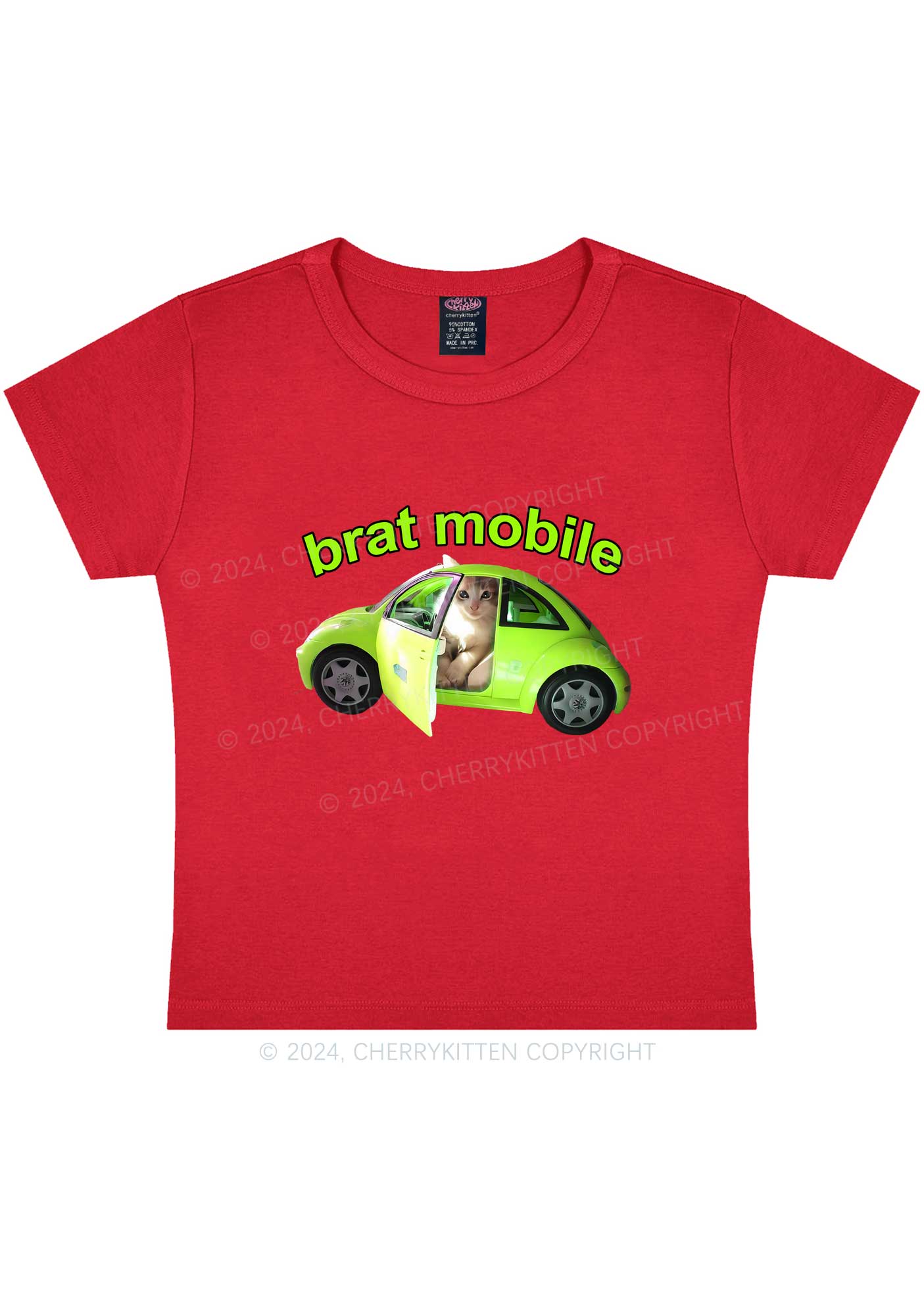 Brat Mobile Y2K Baby Tee Cherrykitten