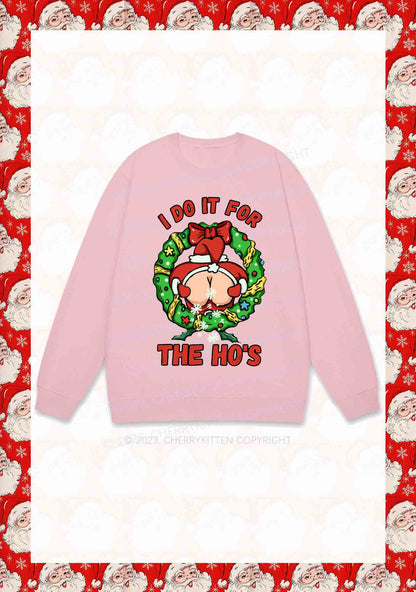 I Do It For The Christmas Wreath Y2K Sweatshirt Cherrykitten