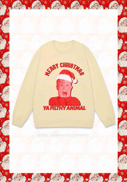 Merry Christmas Screaming Boy Y2K Sweatshirt Cherrykitten