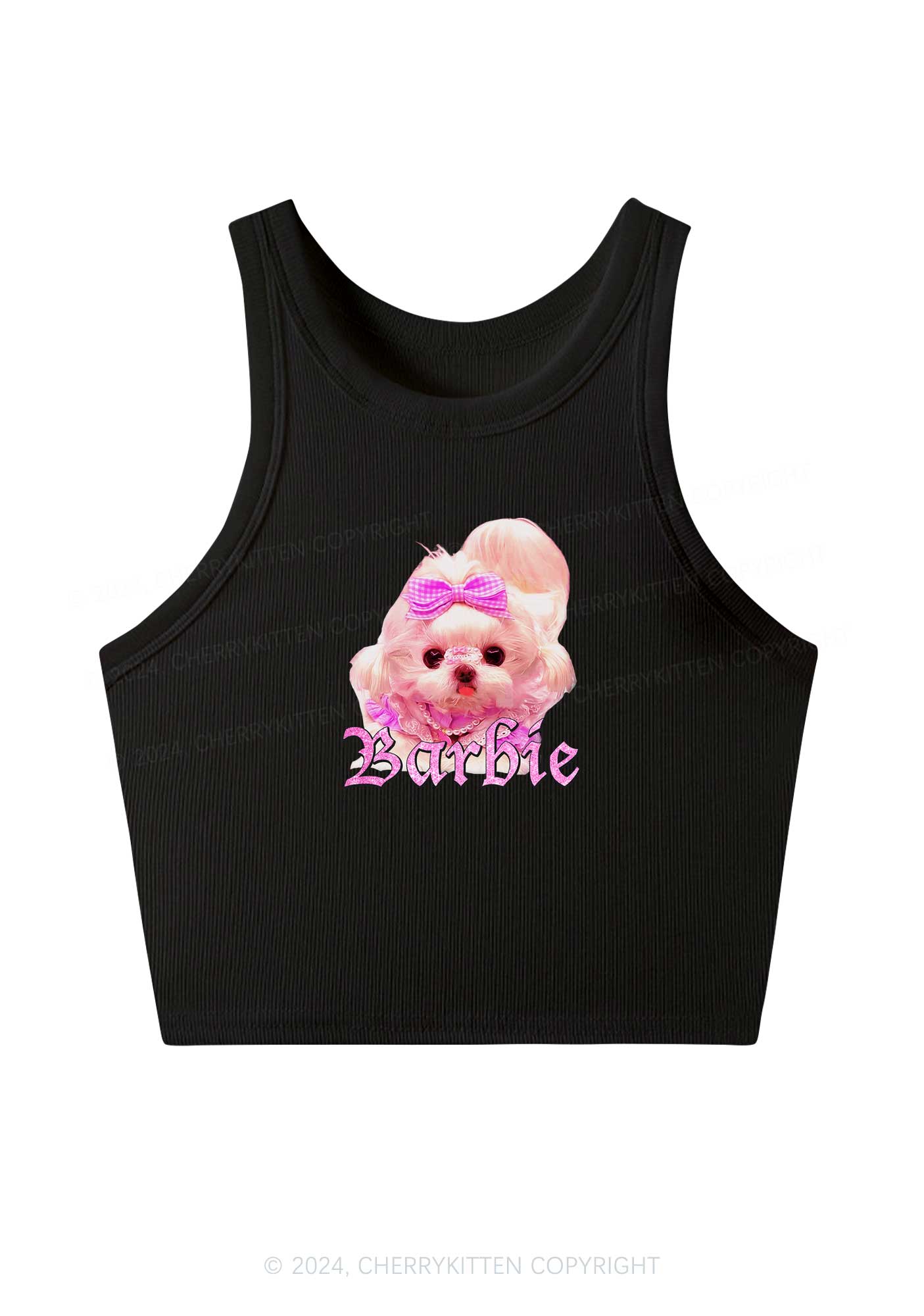 Pretty Dog Y2K Crop Tank Top Cherrykitten