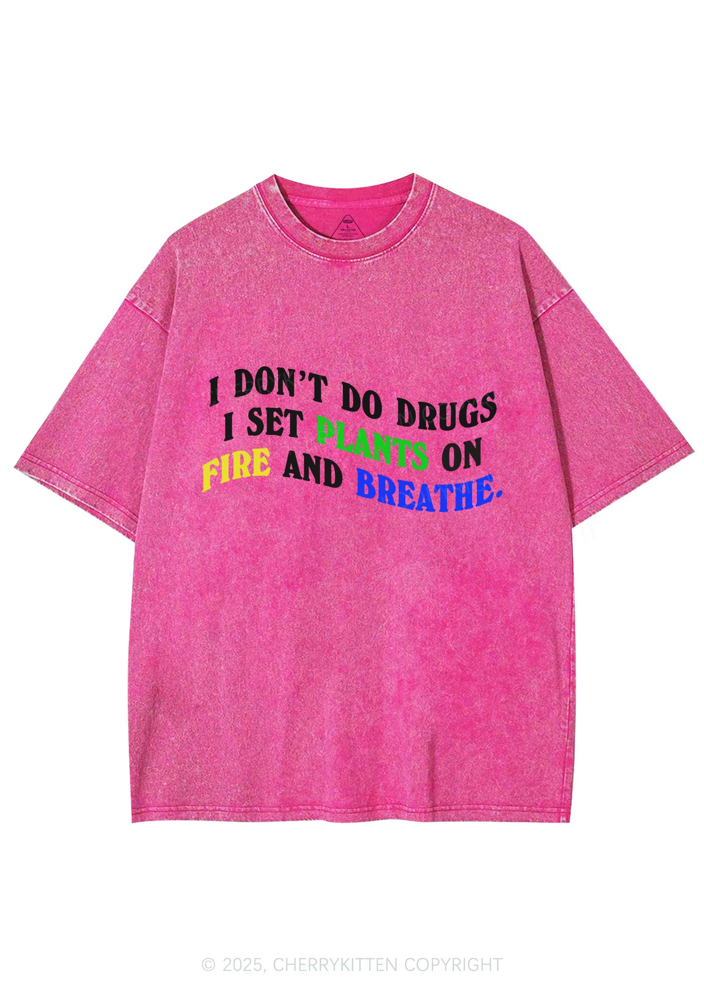 I Dont Do Drxgs Y2K Washed Tee Cherrykitten