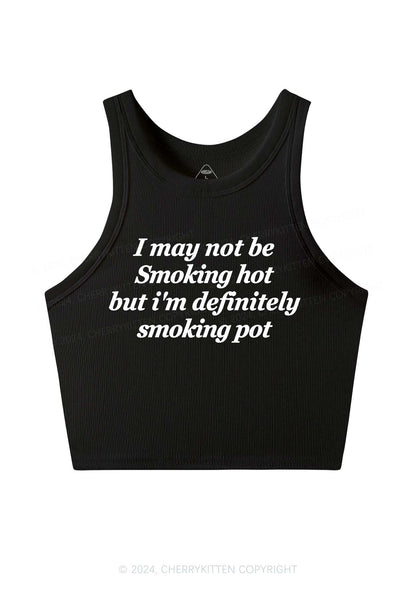 Definitely Smoking Pot Y2K Crop Tank Top Cherrykitten