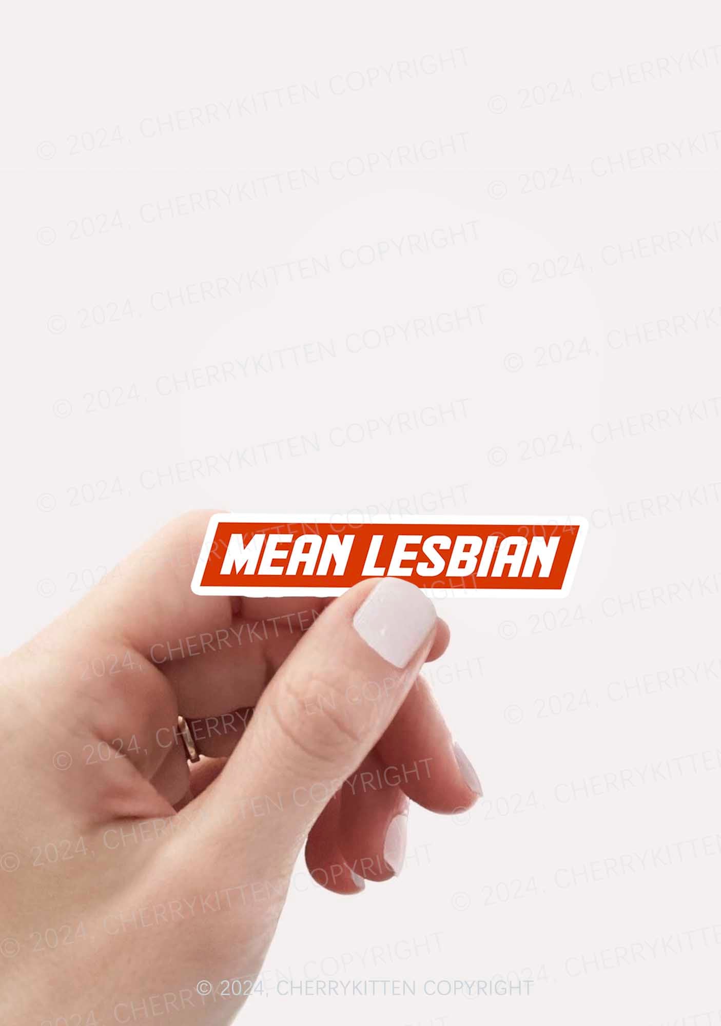 Mean Lesbian 1Pc Y2K Sticker Cherrykitten