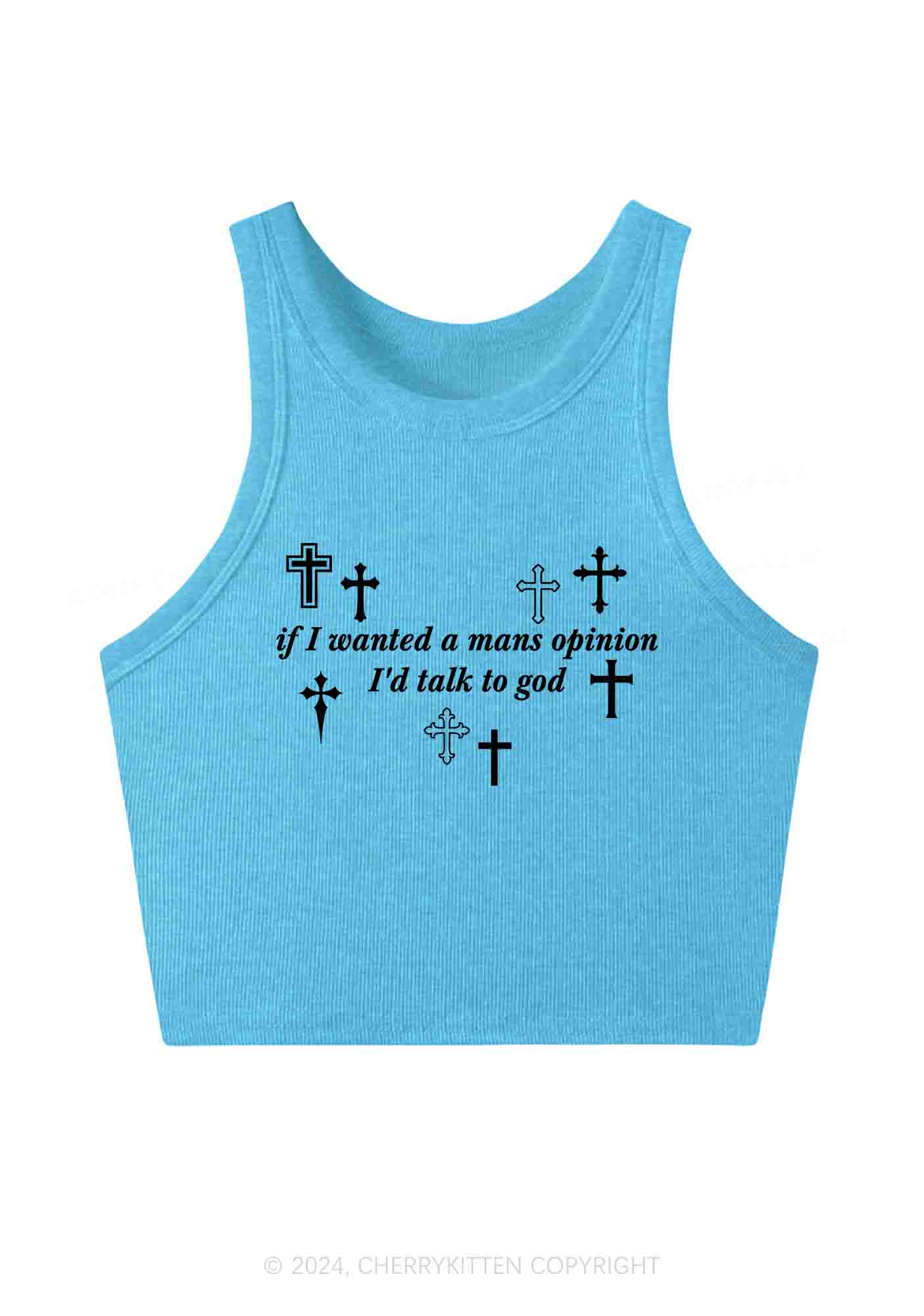 Talk To God Y2K Crop Tank Top Cherrykitten