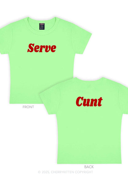 Serve Cxxt Two Sides Y2K Baby Tee Cherrykitten