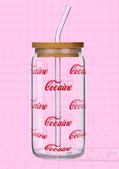 Special Cola Y2K Printed Glass Cup Cherrykitten