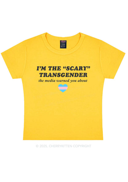 Im The Scary Transgender Y2K Baby Tee Cherrykitten