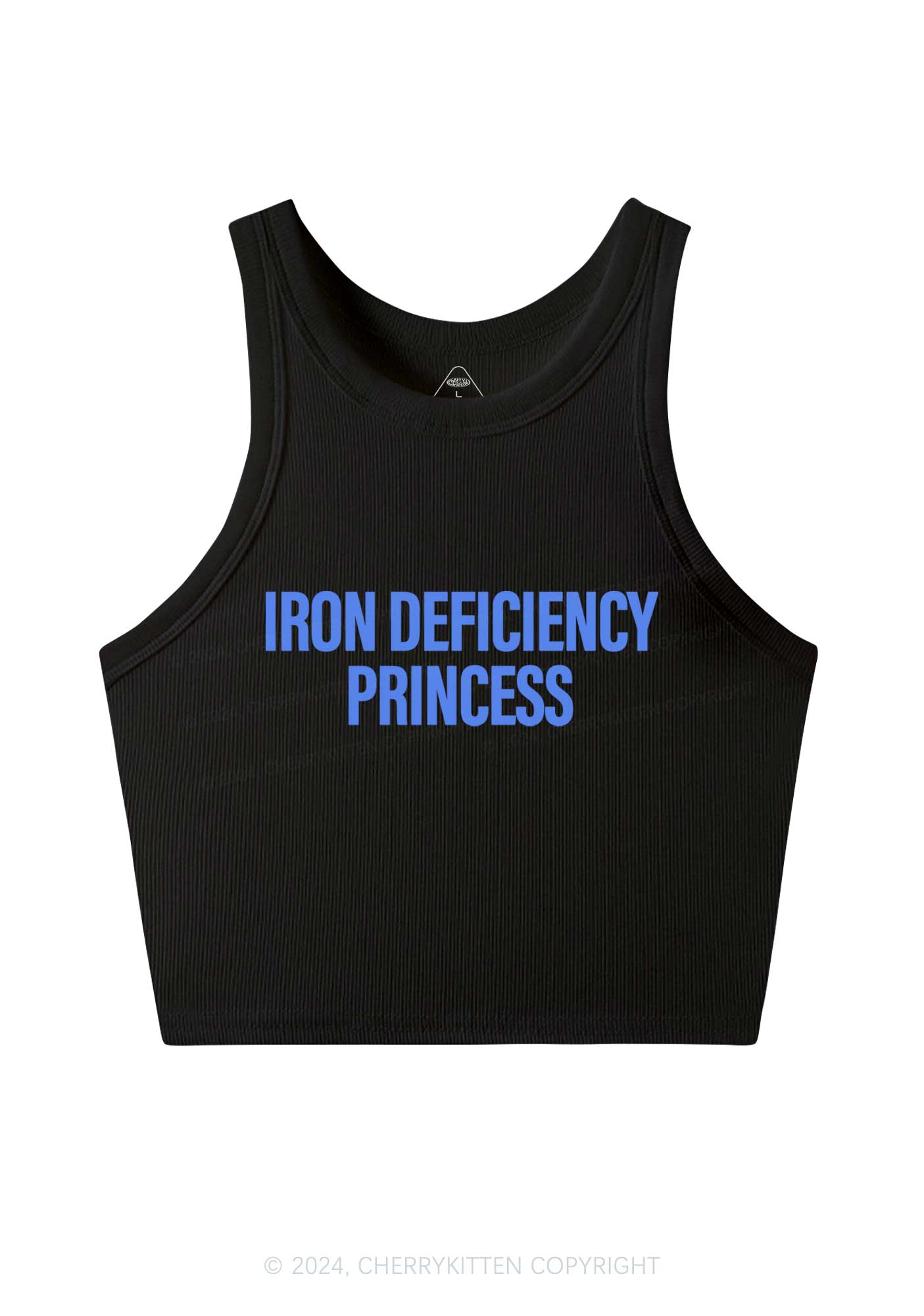 Iron Deficiency Princess Y2K Crop Tank Top Cherrykitten