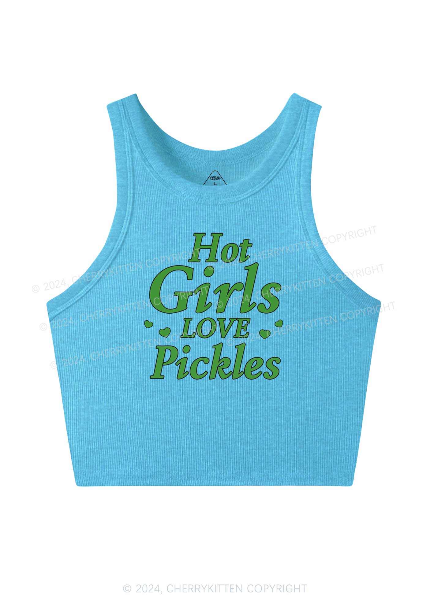 Hot Girls Love Pickles Y2K Crop Tank Top Cherrykitten