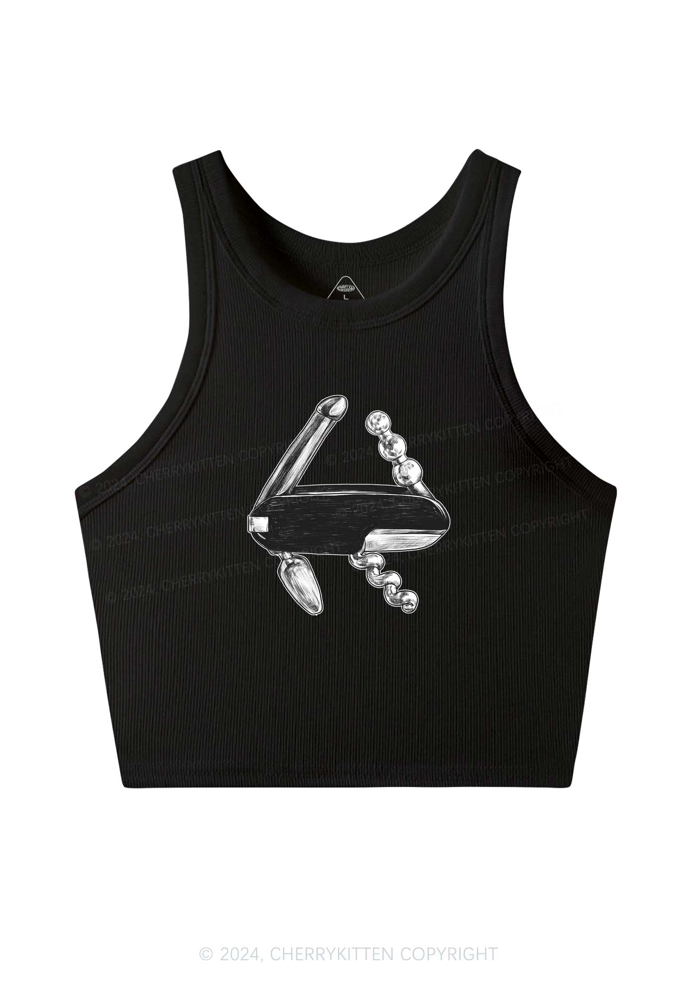 Bottle Opener Y2K Crop Tank Top Cherrykitten