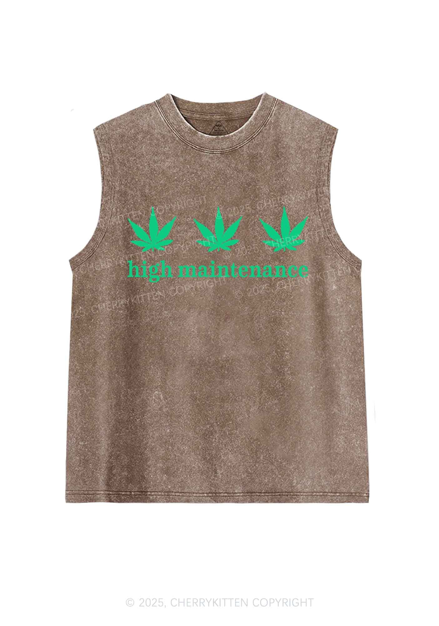 High Maintenance Y2K Washed Tank Cherrykitten