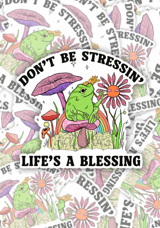 Don't Be Stressin 1Pc Y2K Sticker Cherrykitten