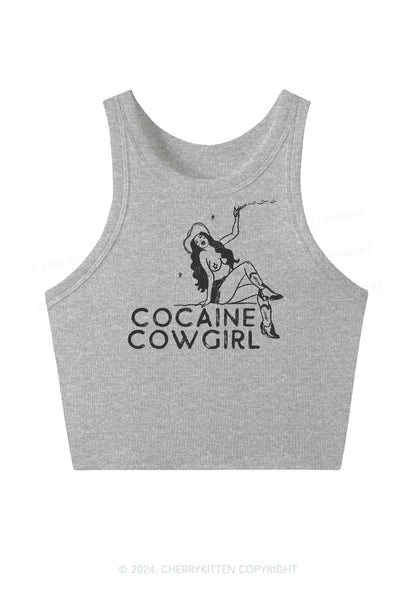 Cola Cowgirl Y2K Crop Tank Top Cherrykitten