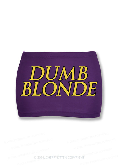 Dumb Blonde Y2K Mini Hip Skirt Cherrykitten