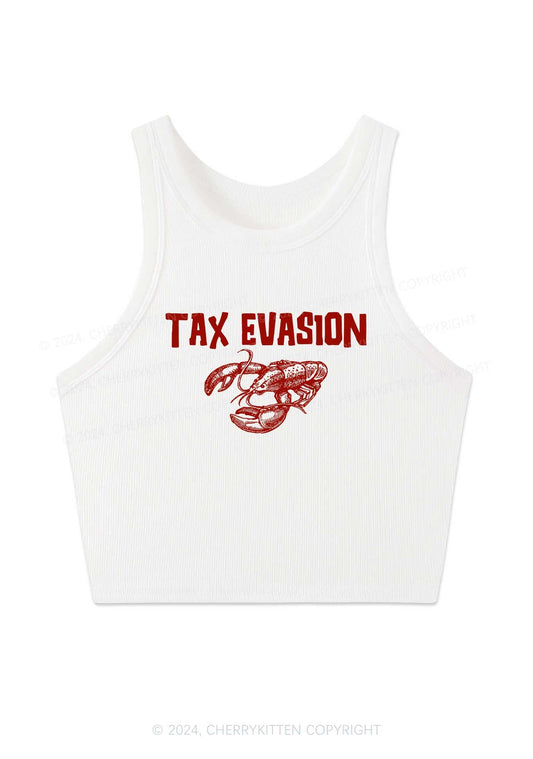 Tax Evasion Lobster Y2K Crop Tank Top Cherrykitten