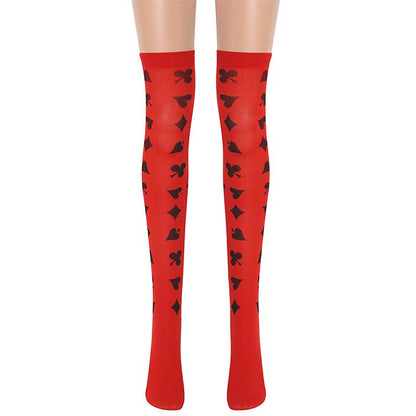 Halloween Red Y2K Print Stockings