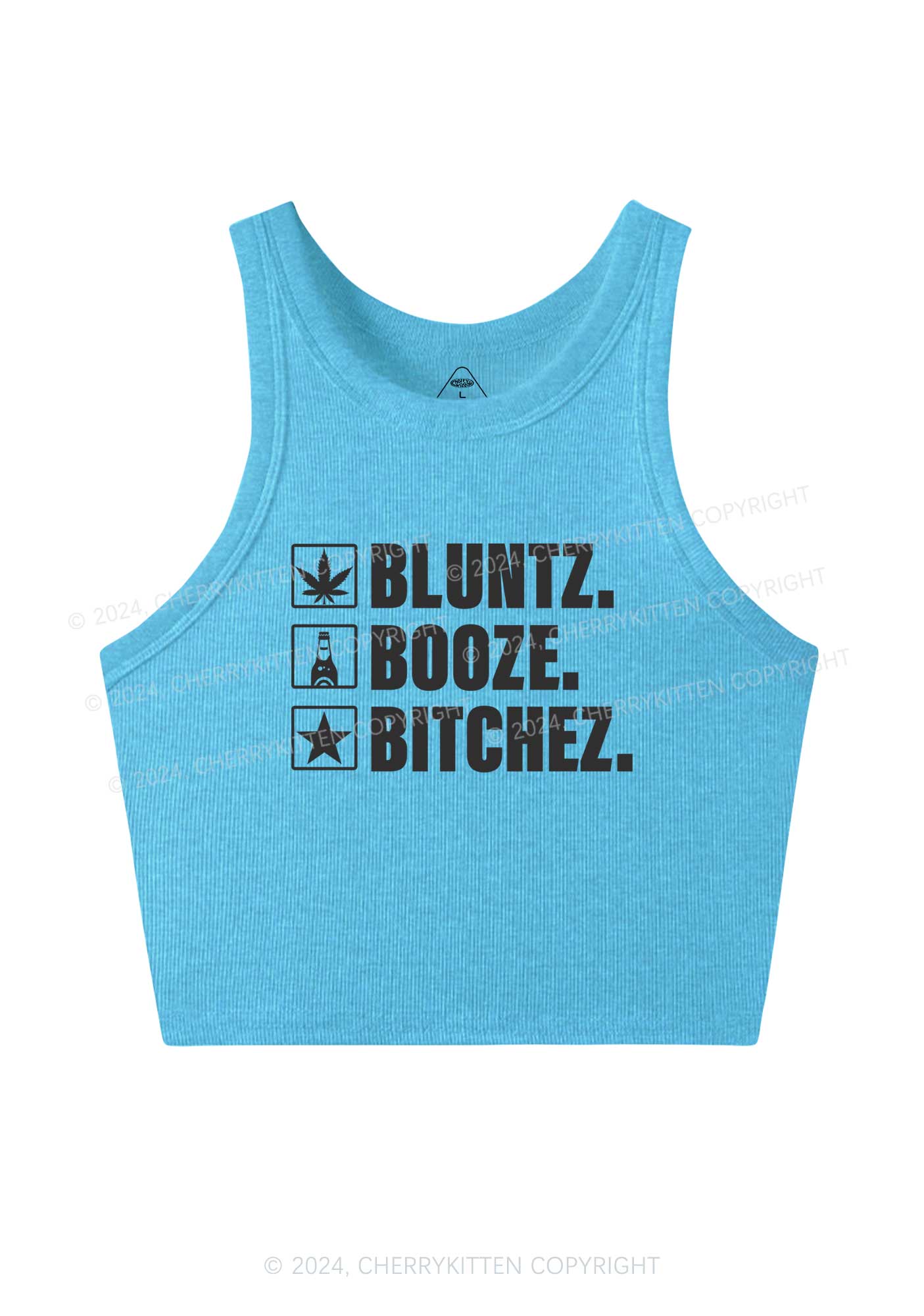 Bluntz Bxxch Y2K Crop Tank Top Cherrykitten