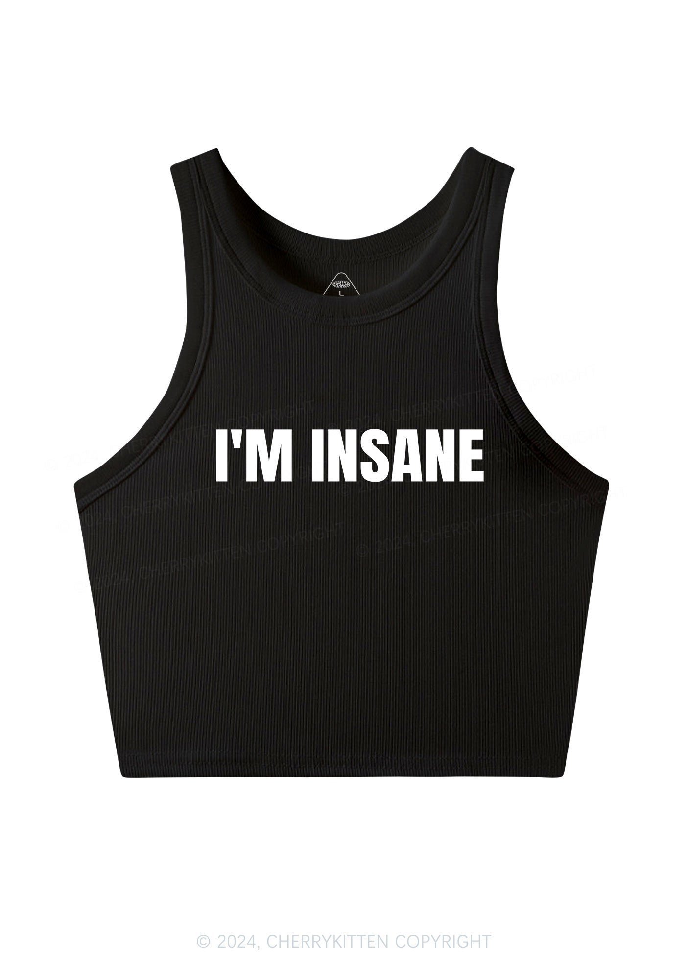 Im Insane Y2K Valentine's Day Crop Tank Top Cherrykitten