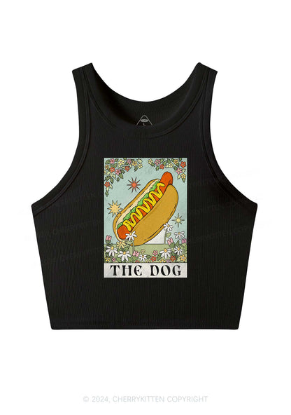 The Hot Dog Y2K Crop Tank Top Cherrykitten