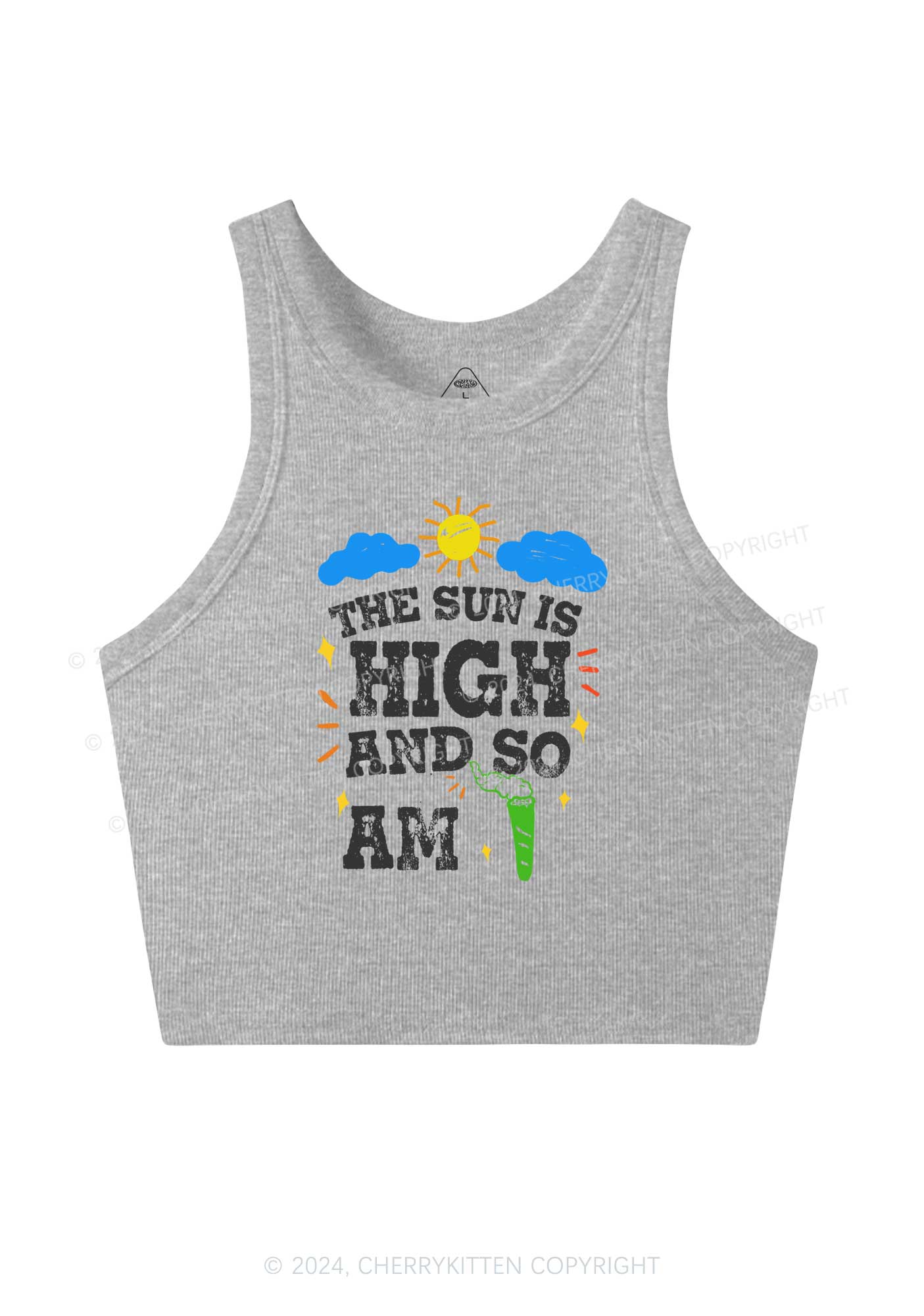 I Am High Y2K Crop Tank Top Cherrykitten