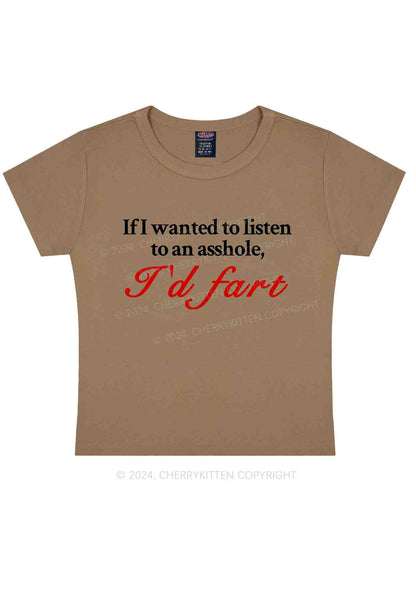 I'd Fart Y2K Baby Tee Cherrykitten