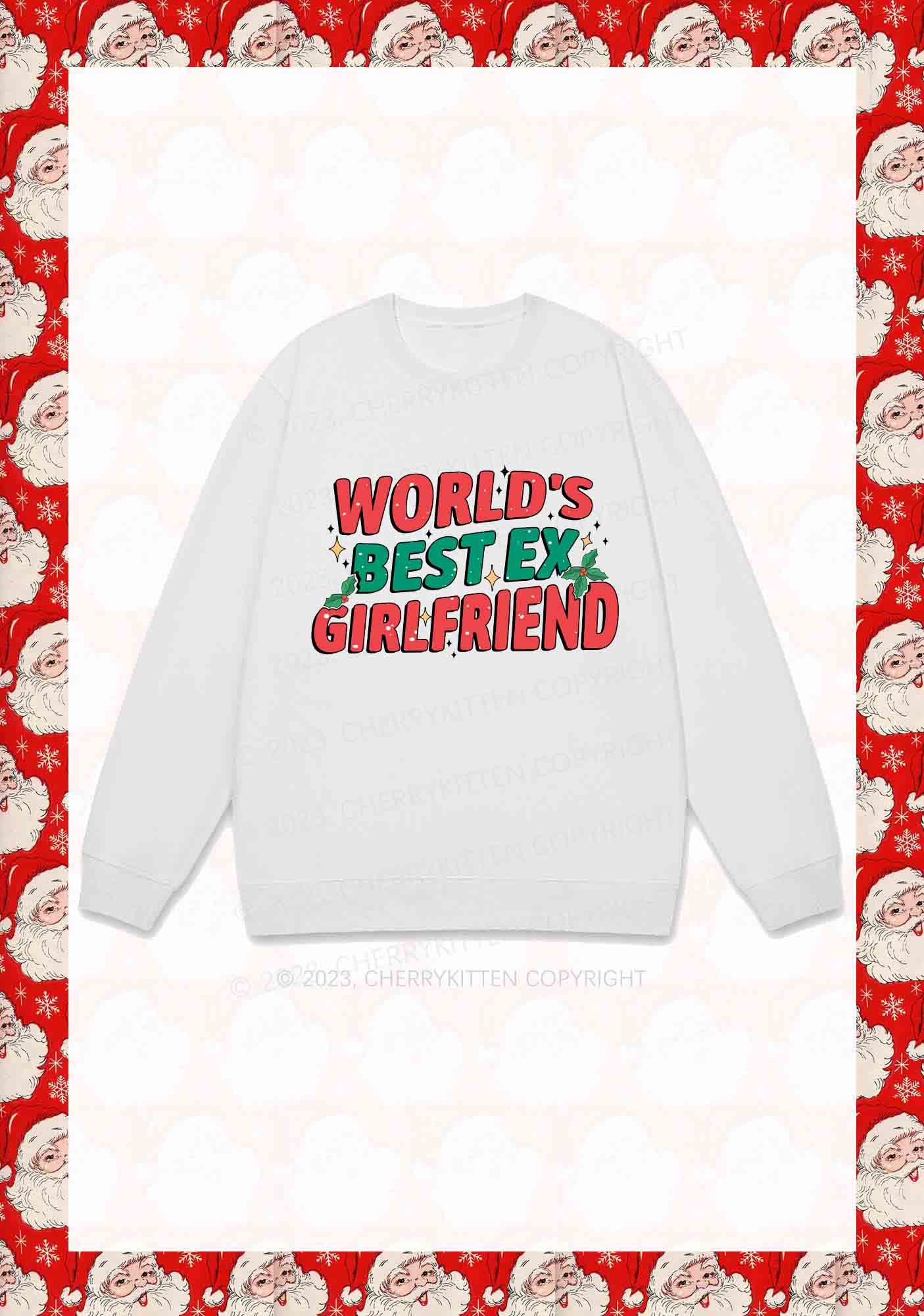 World's Best Ex Christmas Y2K Sweatshirt Cherrykitten