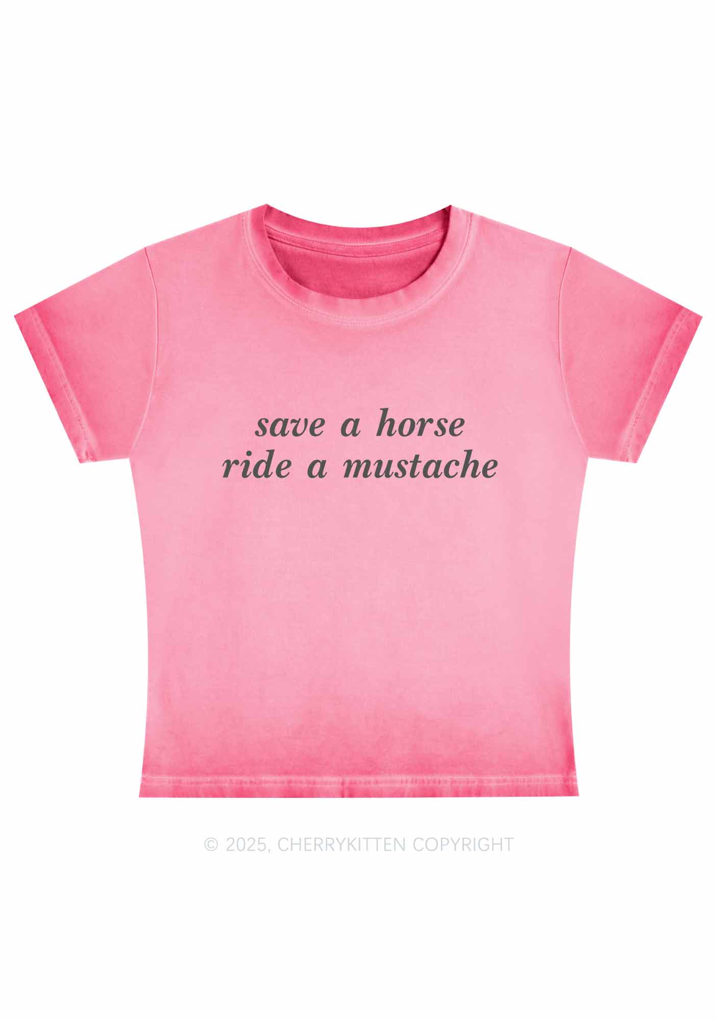 Ride A Mustache Y2K Vintage Classic Tee Cherrykitten