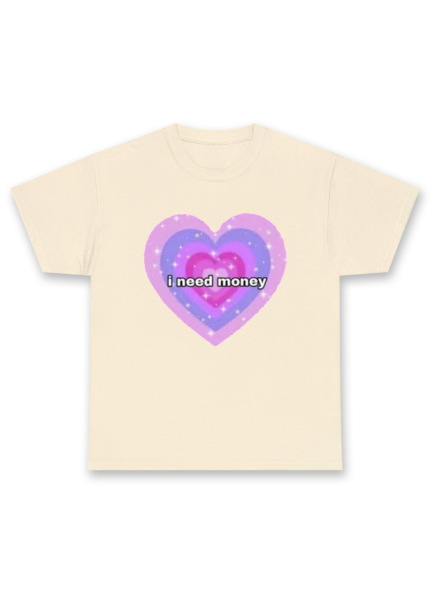 I Need Money Hearts Chunky Shirt